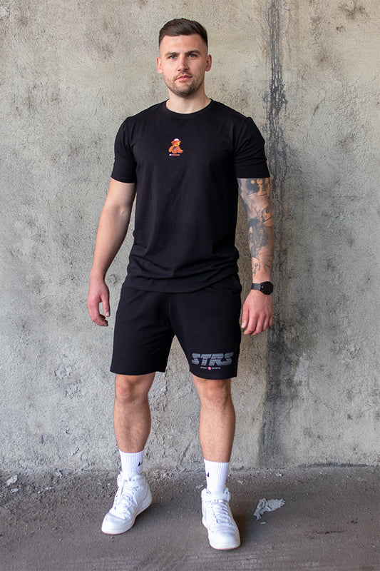 Tricou Regular Negru Ursulet