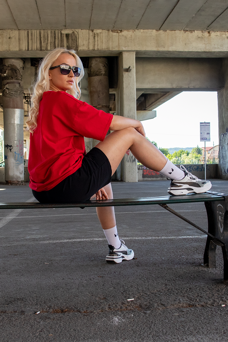 Tricou Oversize Rosu STRS