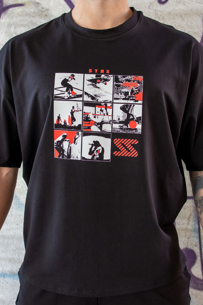 Tricou Oversize Negru STRS All Sports