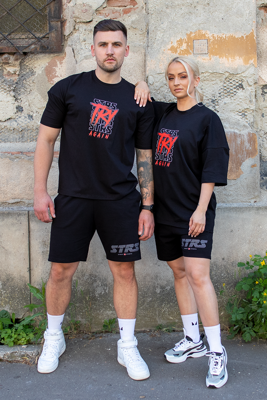 Tricou Negru Try Again