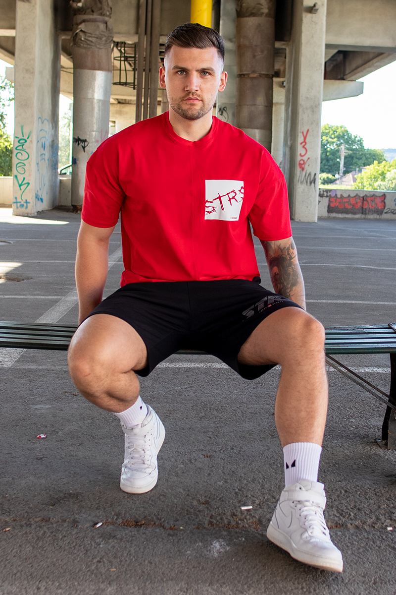 Tricou Oversize Slim Rosu STRS