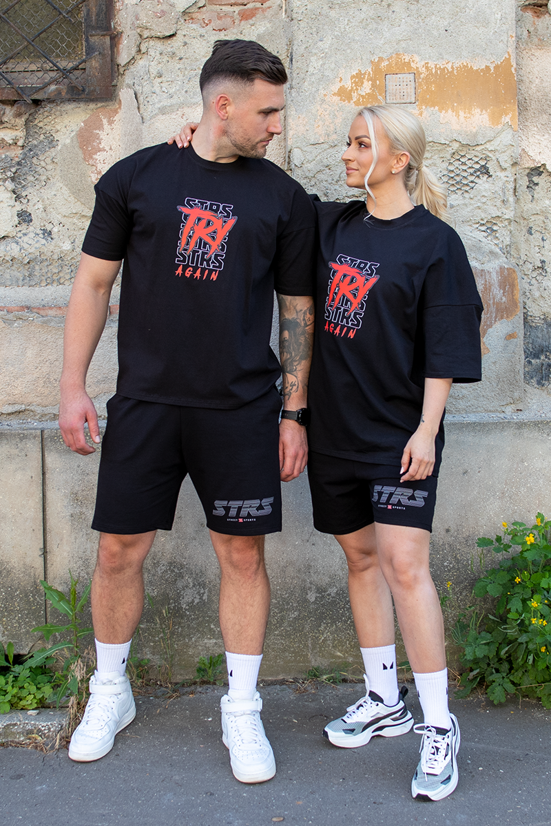 Tricou Negru Try Again