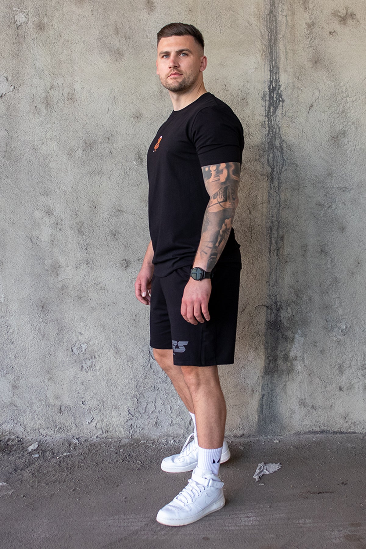 Tricou Regular Negru Ursulet