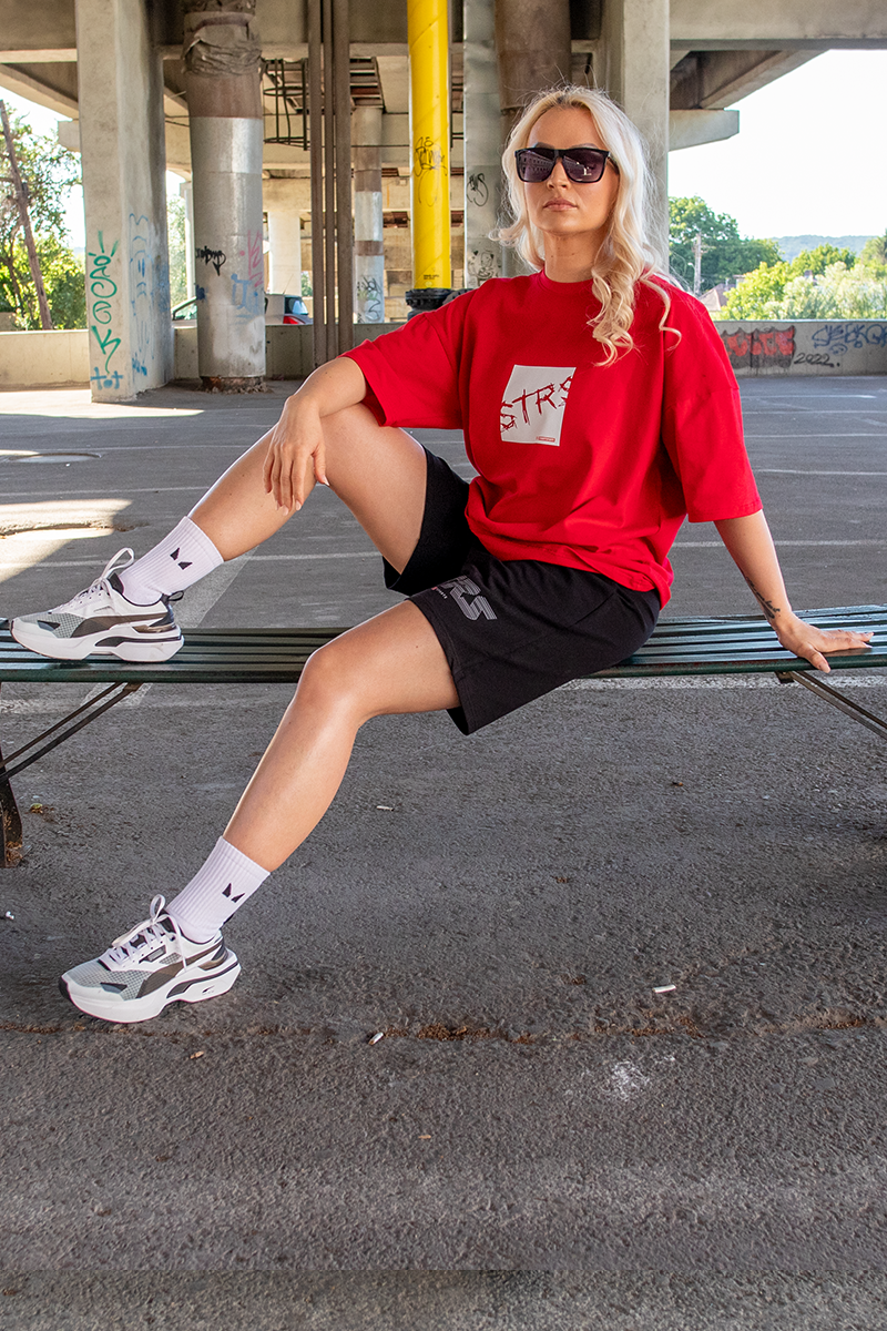 Tricou Oversize Rosu STRS