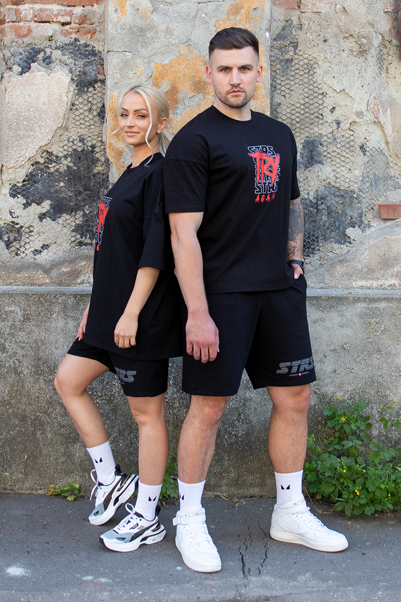 Tricou Negru Try Again