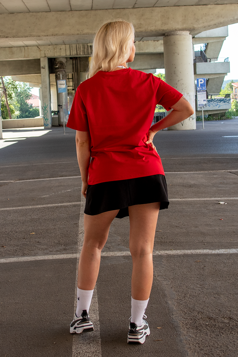 Tricou Regular Rosu Cu Ursulet