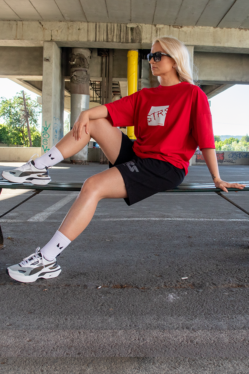 Tricou Oversize Rosu STRS