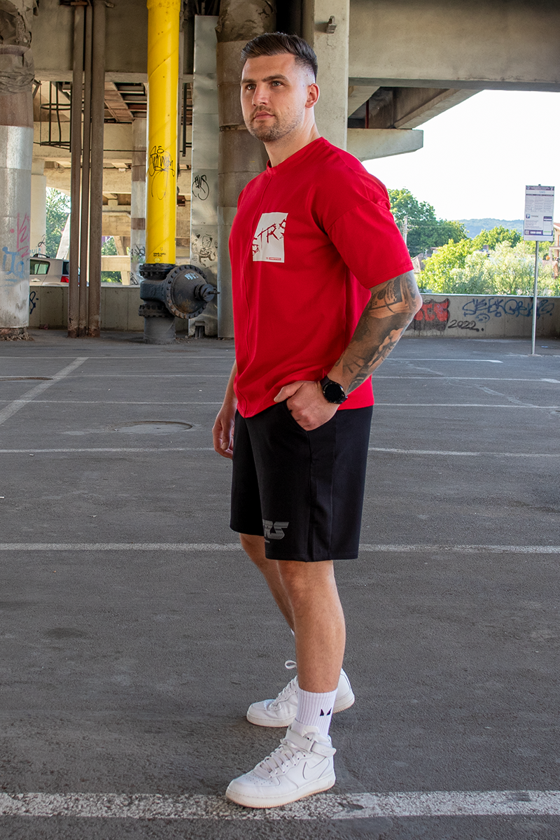 Tricou Oversize Slim Rosu STRS