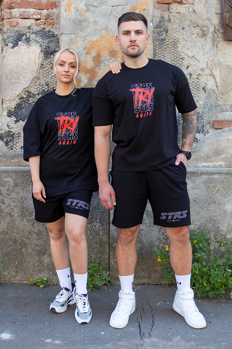 Tricou Negru Try Again