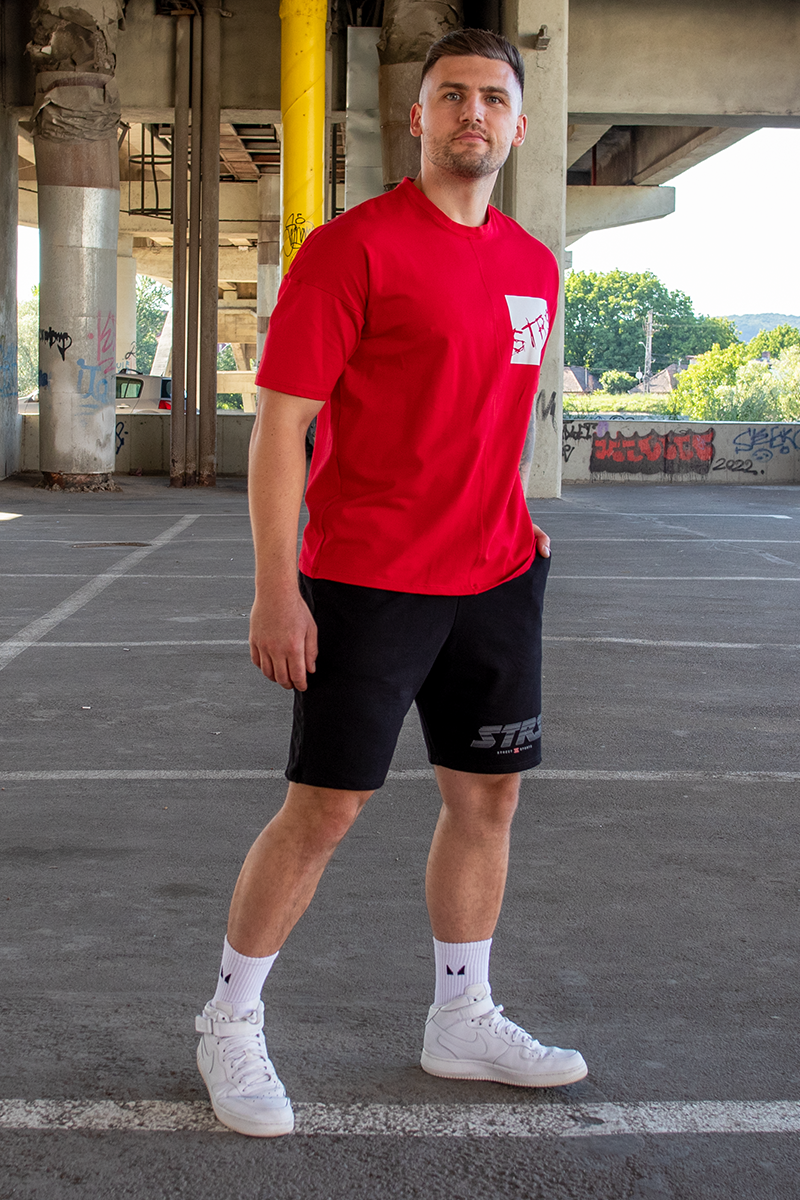 Tricou Oversize Slim Rosu STRS