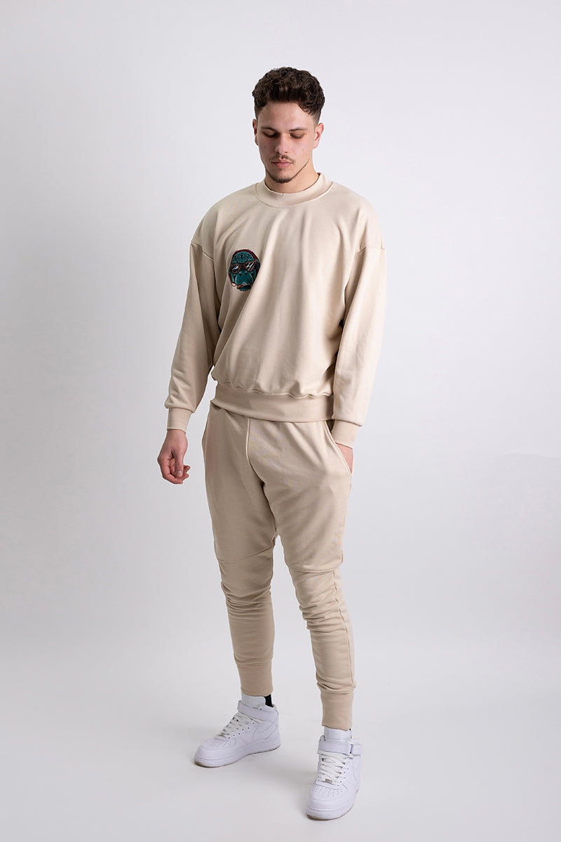 Bluza Oversized Din Bumbac Grej Monkey