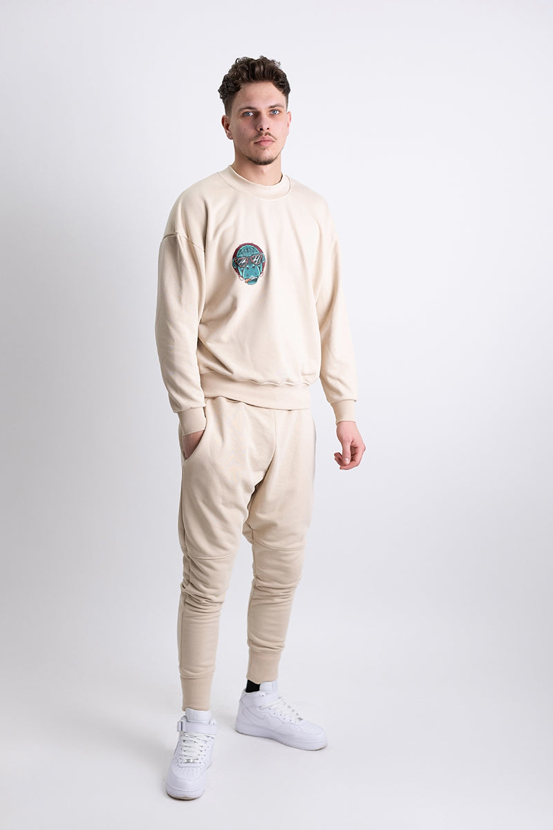 Bluza Oversized Din Bumbac Grej Monkey